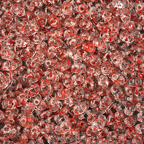 Superduo, Crystal Confetti Splash Red Pink, SD0003-24401, 8 grams
