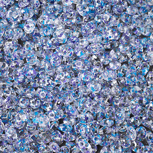 Superduo, Crystal Confetti Splash Indigo, SD0003-24406, 8 grams