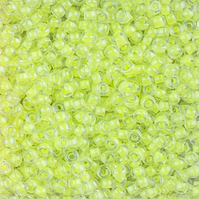 Miyuki 8 Round Seed Bead, Luminous Lime Aid, 8-1119, 10 grams