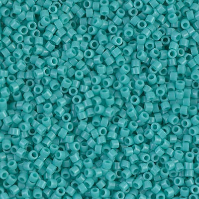 Miyuki Delica Bead 11/0, DB0729, Opaque Turquoise Green, 50 grams