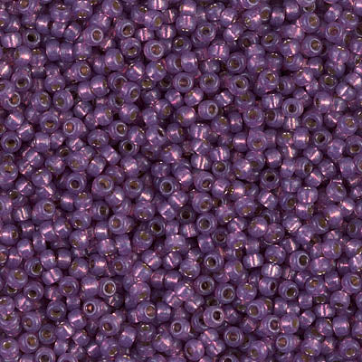Miyuki 11 Round Seed Bead, 11-4248, Duracoat Silver Lined Dyed Dark Lilac, 13 grams
