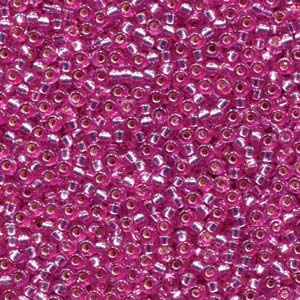 Miyuki 11 Round Seed Bead, 11-4277, Duracoat Silver Lined Dyed Orchid, 13 grams
