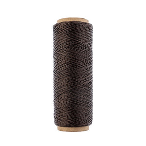 Gudebrod Waxed Thread 3ply Made In USA 500ft (152.4m) Spool 0.38mm (0.015in), Dark Brown