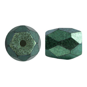 Baros Par Puca®, Czech glass bead, Metallic Matte Green Turquoise, 10 grams