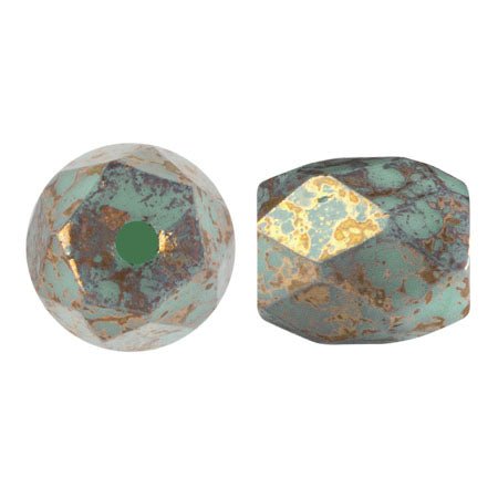 Baros Par Puca® Czech glass bead, Frost Jade Bronze, 10 grams