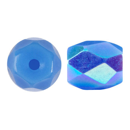 Baros Par Puca® Czech glass bead, Frost Blue Lagoon AB, 10 grams