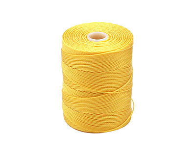 C-Lon Fine Weight Bead Cord, Golden Yellow - 0.4mm, 136 Yard Spool - Barrel of Beads