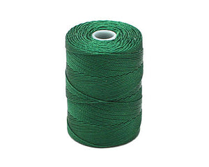C-Lon Fine Weight Bead Cord, Green - 0.4mm, 136 Yard Spool - Barrel of Beads
