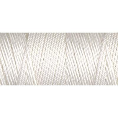 White nylon fine weight bead cord