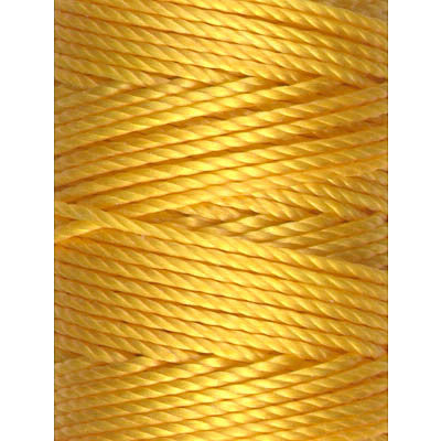 C-Lon Tex 400 Heavy Weight Bead Cord, Golden Yellow - 1.0mm, 36 Yard Spool - Barrel of Beads