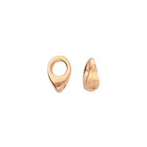 Kolympos, Superduo Bead End Rose Gold Plate, 4 pieces