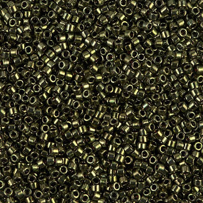 Miyuki Delica Bead 11/0 - DB0011 - Metallic Olive - Barrel of Beads