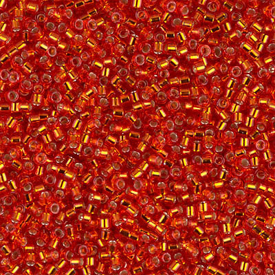 Miyuki Delica Bead 11/0 - DB0043 - Silver Lined Flame Red - Barrel of Beads