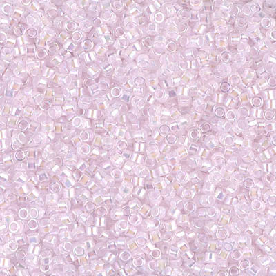Miyuki Delica Bead 11/0 - DB0055 - Pink Lined Crystal AB - Barrel of Beads