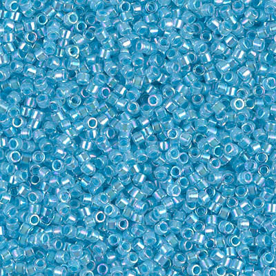 Miyuki Delica Bead 11/0 - DB0057 - Aqua Lined Crystal AB - Barrel of Beads