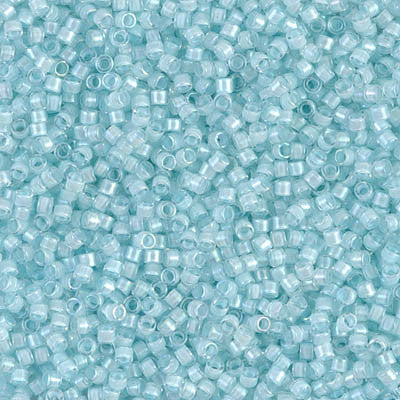 Miyuki Delica Bead 11/0 - DB0078 - Aqua Mist Lined Crystal Luster - Barrel of Beads