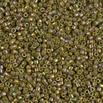Miyuki Delica Bead 11/0 - DB0133 - Opaque Golden Olive Luster - Barrel of Beads