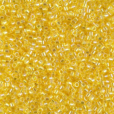 Miyuki Delica Bead 11/0 - DB0171 - Transparent Yellow AB - Barrel of Beads