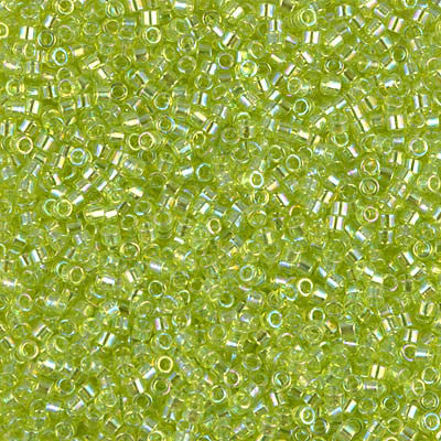Miyuki Delica Bead 11/0 - DB0174 - Transparent Chartreuse AB - Barrel of Beads