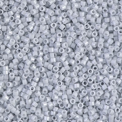 Miyuki Delica Bead 11/0 - DB0209 - Opaque Light Gray Luster - Barrel of Beads