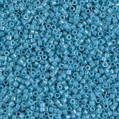 Miyuki Delica Bead 11/0 - DB0218 - Opaque Med Turquoise Blue Luster - Barrel of Beads