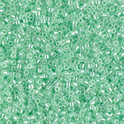 Miyuki Delica Bead 11/0 - DB0237 - Mint Green Ceylon - Barrel of Beads