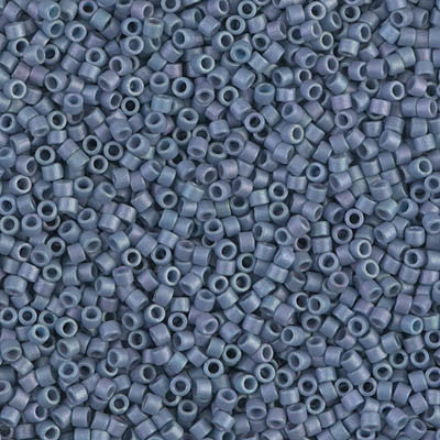 Miyuki Delica Bead 11/0 - DB0376 - Matte Metallic Steel Blue Luster - Barrel of Beads