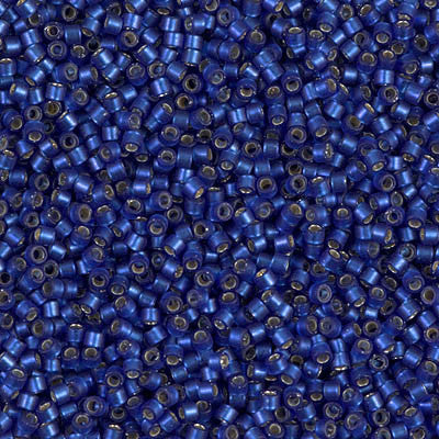 Miyuki Delica Bead 11/0 - DB0693 - Dyed Semi-Frosted Silver Lined Dusk Blue - Barrel of Beads