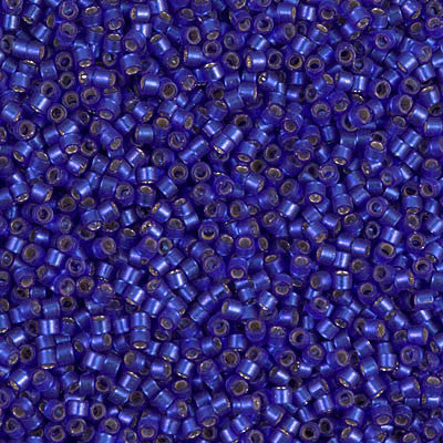 Miyuki Delica Bead 11/0 - DB0696 - Dyed Semi-Frosted Silver Lined Dark Blue Violet - Barrel of Beads