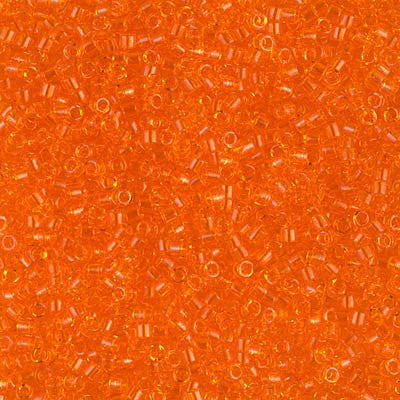 Miyuki Delica Bead 11/0 - DB0703 - Transparent Orange - Barrel of Beads