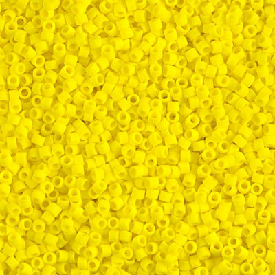 Miyuki Delica Bead 11/0 - DB0751 - Matte Opaque Yellow - Barrel of Beads