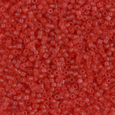 Miyuki Delica Bead 11/0 - DB0779 - Dyed Semi-Frosted Transparent Watermelon - Barrel of Beads