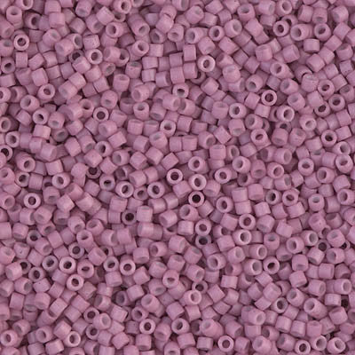 Miyuki Delica Bead 11/0 - DB0800 - Dyed Semi-Frosted Opaque Antique Rose - Barrel of Beads