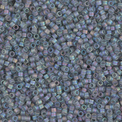 Miyuki Delica Bead 11/0 - DB0863 - Matte Transparent Gray AB - Barrel of Beads