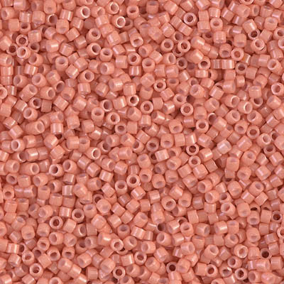 Miyuki Delica Bead 11/0 - DB1363 - Dyed Opaque Salmon - Barrel of Beads