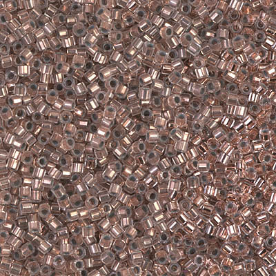 Miyuki Delica 11/0 Cut, Copper Lined Crystal, DBC0037, 5 grams