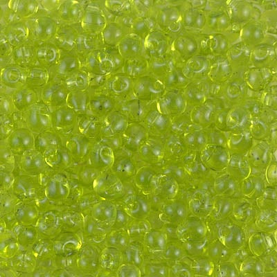Miyuki 3.4mm Drop Bead, Transparent Chartreuse, 5 grams