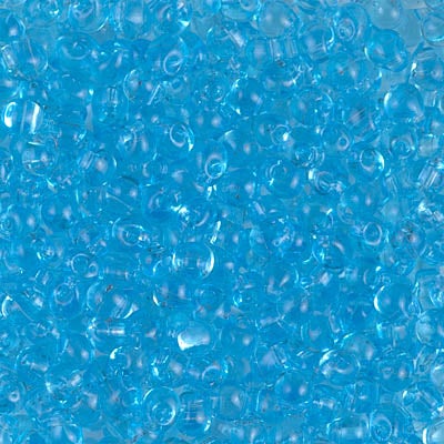 Miyuki 3.4mm Drop Bead, Transparent Aqua, 5 grams