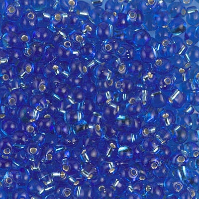 Miyuki 3.4mm Drop Bead, Silver Lined Sapphire, 5 grams