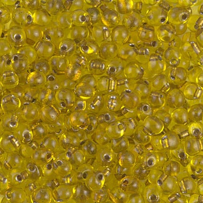 Miyuki 3.4mm Drop Bead, Sparkling Met Gold Lined Yellow, 5 grams