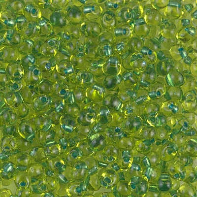 Miyuki 3.4mm Drop Bead, Sparkling Green Lined Chartreuse, 5 grams