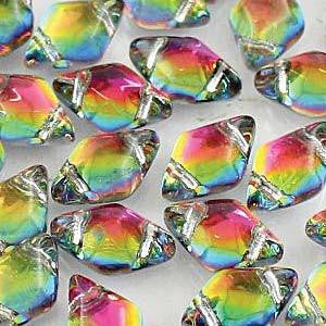 GemDuo 2-Hole Diamond Shaped Bead, Backlit Utopia , GD0003-28102, 7.5 grams