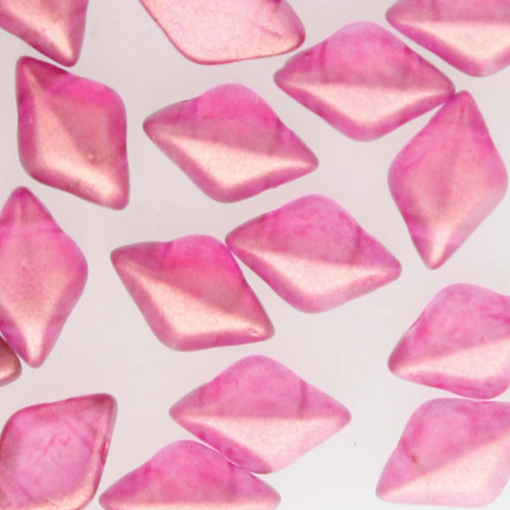 GemDuo 2-Hole Diamond Shaped Bead, Halo French Rose, GD0003-29260, 7.5 grams