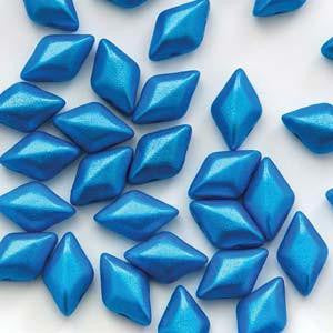 GemDuo 2-Hole Diamond Shaped Bead, Pearl Shine Azuro , GD0201-24009, 7.5 grams