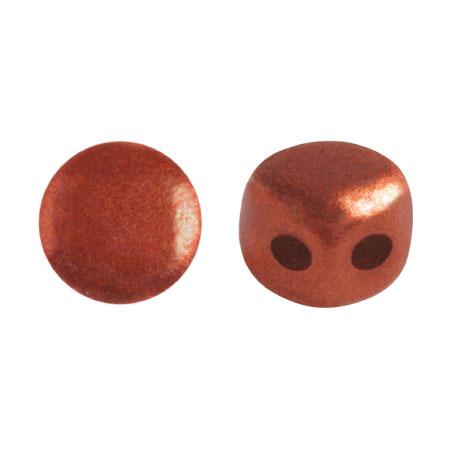 Kalos® Par Puca®, 2 Hole Bead, Bronze Red Matte, 10 grams