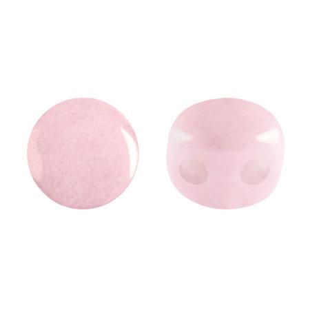 Kalos® Par Puca®, 2 Hole Bead, Opaque Light Rose Ceramic Look, 10 grams