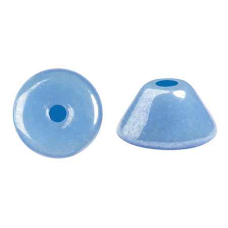 Konos Par Puca® Czech glass bead, Frost Blue Lagoon Luster, 10 grams