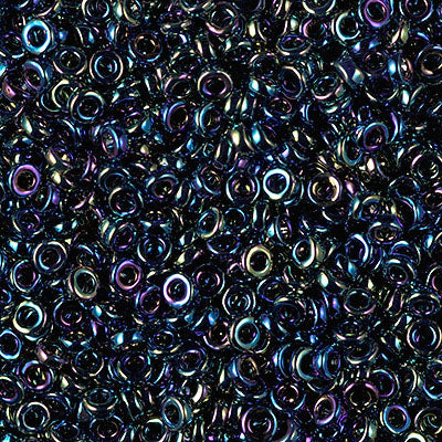 Miyuki 3mm Spacer Bead, Metallic Variegated Blue Iris, SPR3-0455, 8 grams