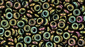 Toho Demi Round 8/0 Seed Bead, Higher-Metallic Iris Olivine, TN-08-508 - Barrel of Beads