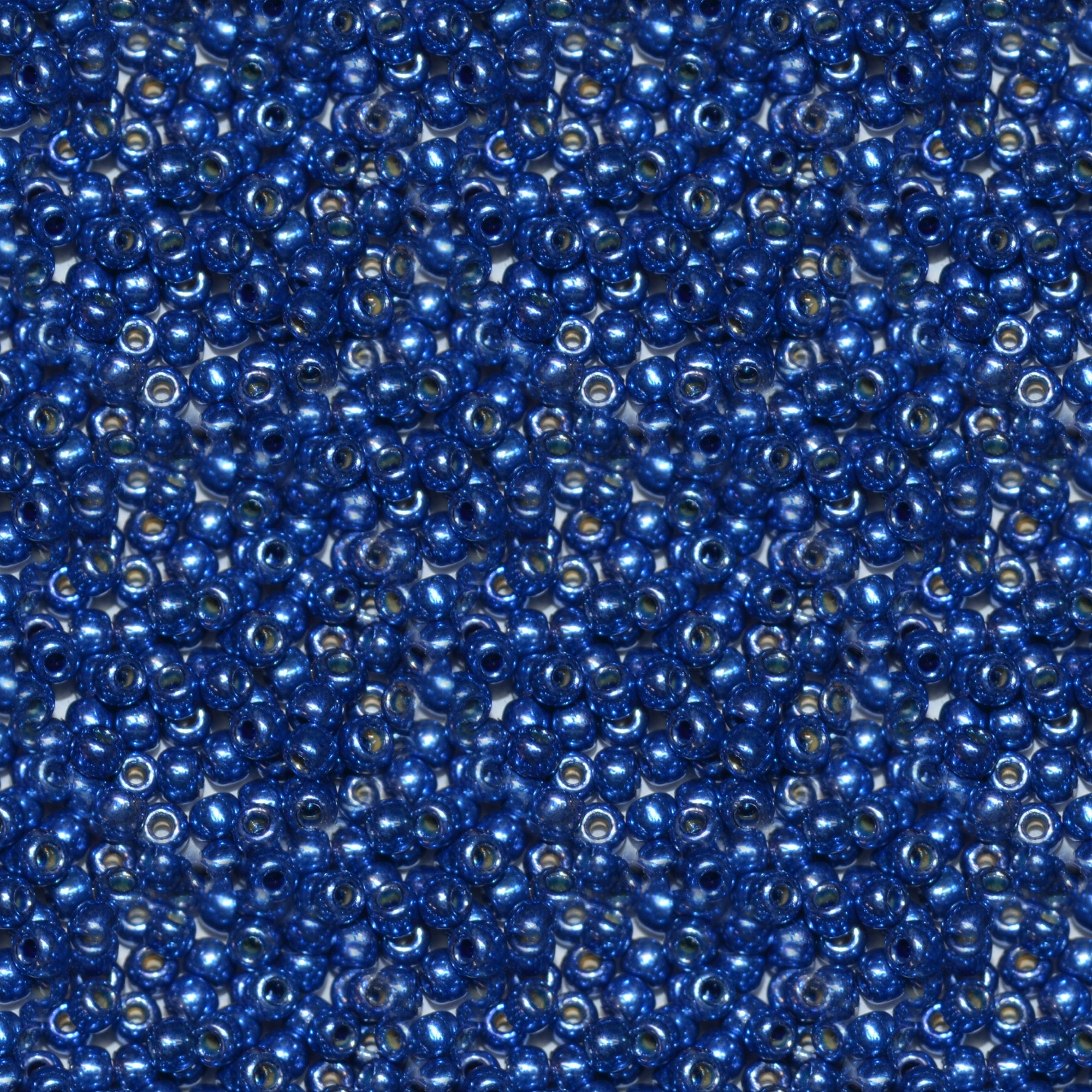 Toho 11/0 Round Japanese Seed Bead, #586PF, Cobalt Blue Galvanized PermaFinish